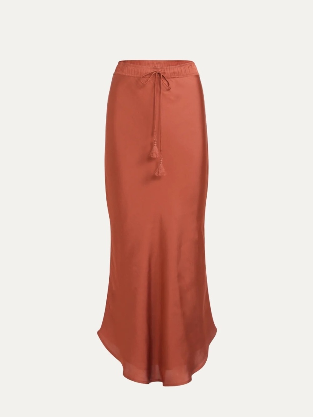 Flannel Harmony Satin Burnt Orange Skirt - Size 1 (Small)
